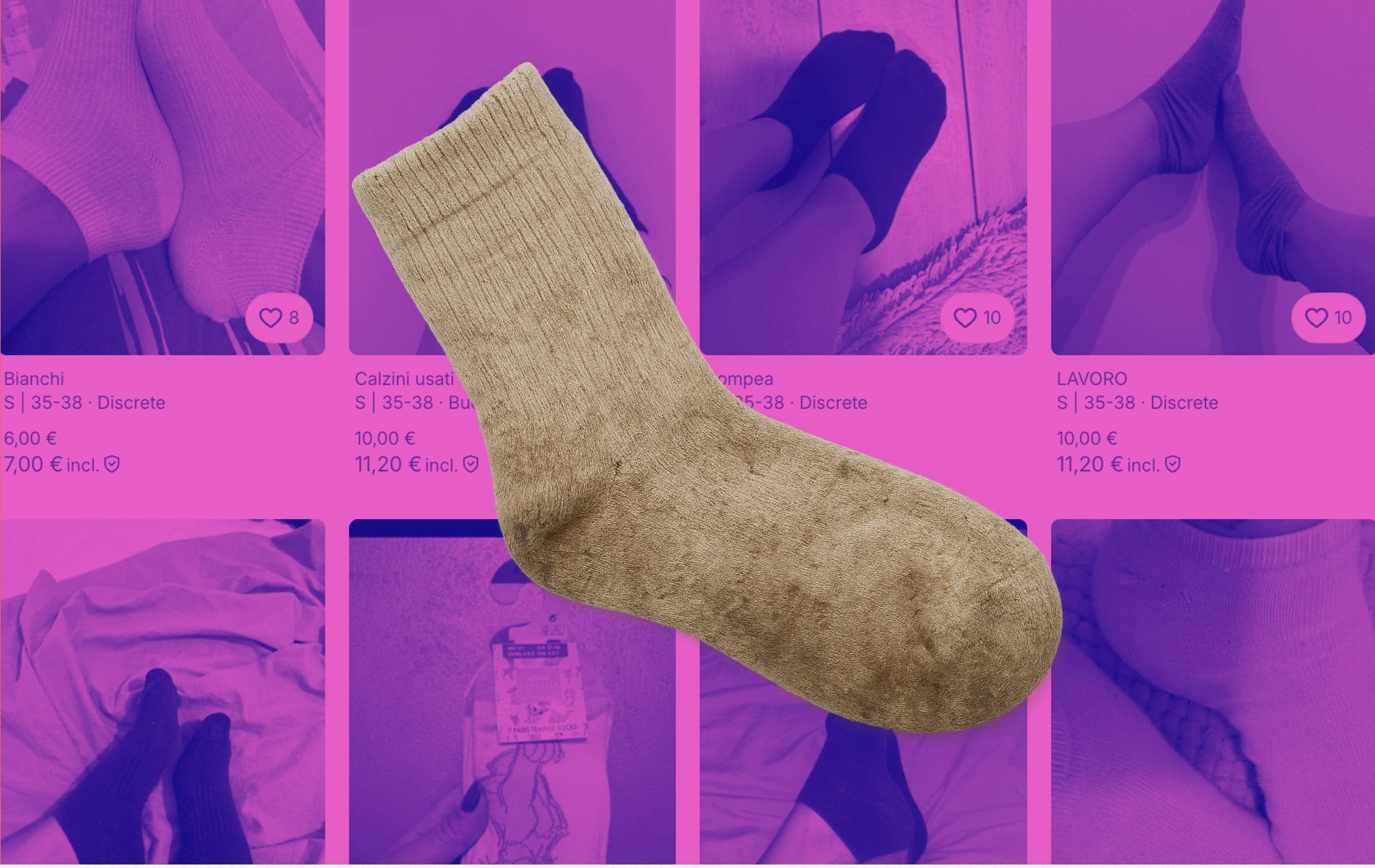 Il mercato dei feticisti: i calzini usati si vendono bene su Vinted, meglio se sporchi