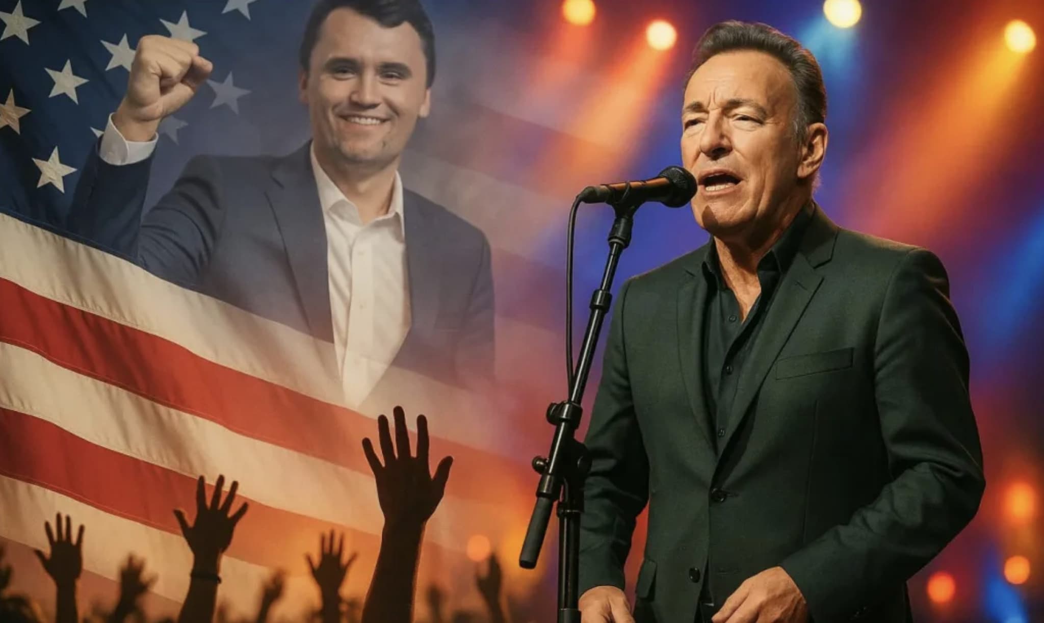 Bruce Springsteen annuncia il concerto in onore di Kirk: le immagini false create con l'IA