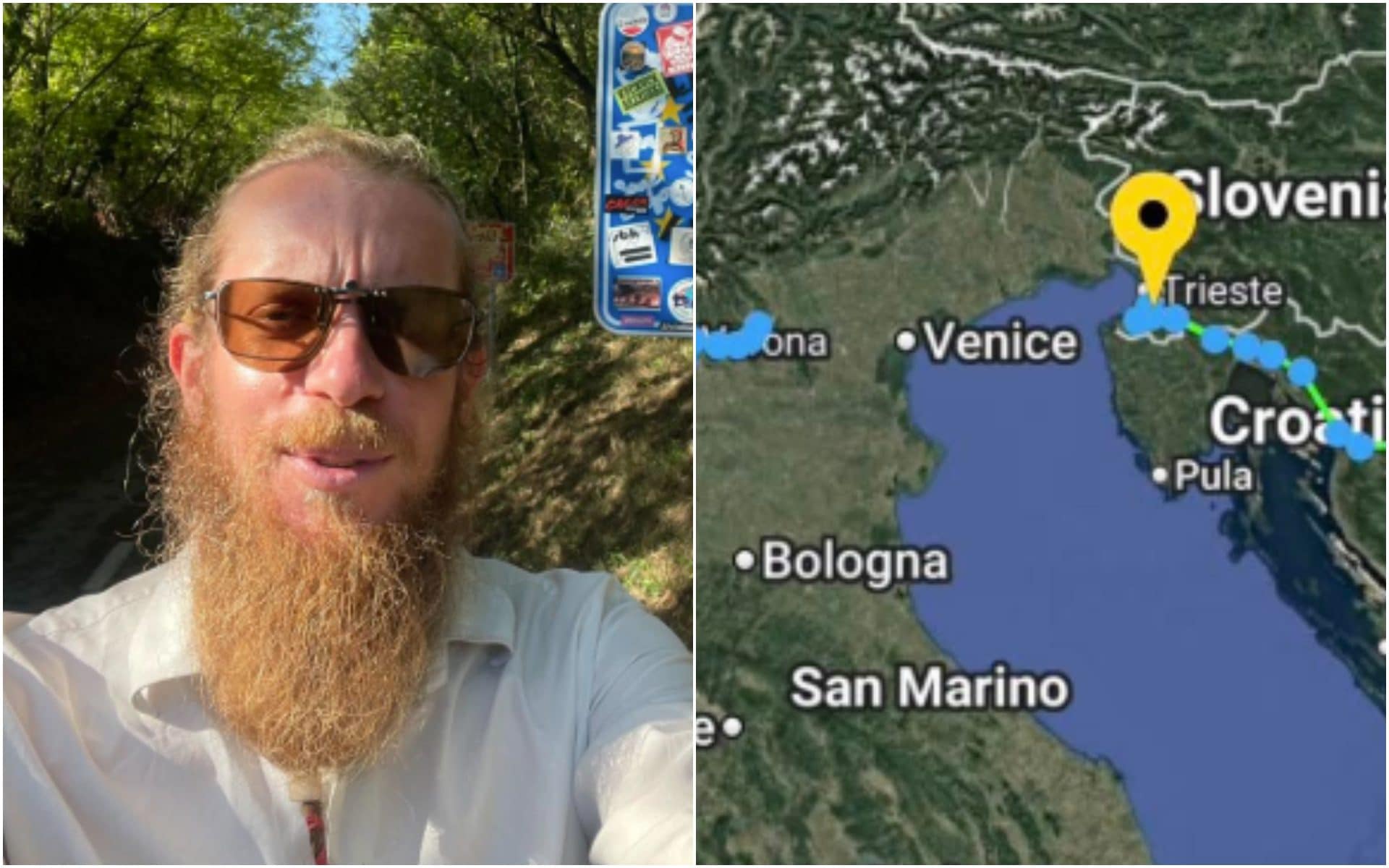 Nicolò rientra in Italia: era partito cinque anni fa per fare il giro del mondo a piedi