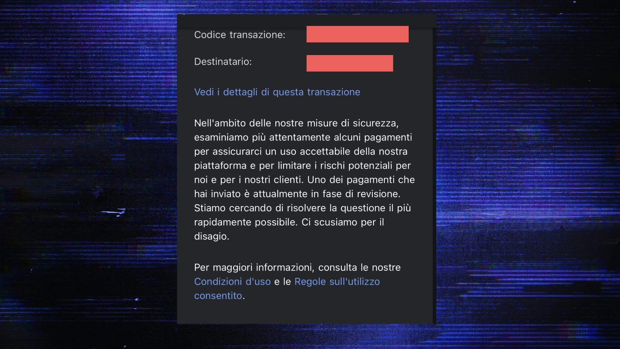 FANPAGE.IT | La risposta di PayPal dopo il pagamento con la causale Francesca Albanese