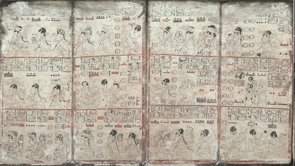 Una parte del codice di Dresda, un manoscritto dei Maya fondamentale per comprendere il funzionamento del loro calendario. Credit: Wikipedia
