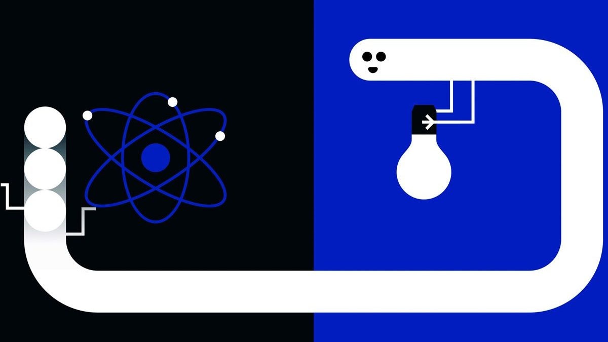 Illustrazione degli esperimenti in circuito elettrico con cui i vincitori del Nobel per la Fisica 2025 hanno dimostrato sia l’effetto tunnel quantistico macroscopico sia i livelli di energia quantizzati / Credit: Johan Jarnestad/The Royal Swedish Academy of Sciences