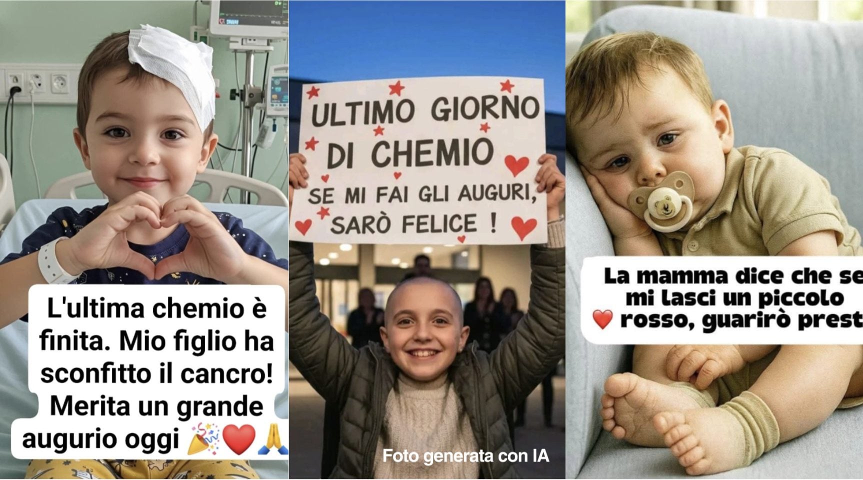 Foto di bambini malati di cancro per fare soldi: il nuovo business creato con l'IA