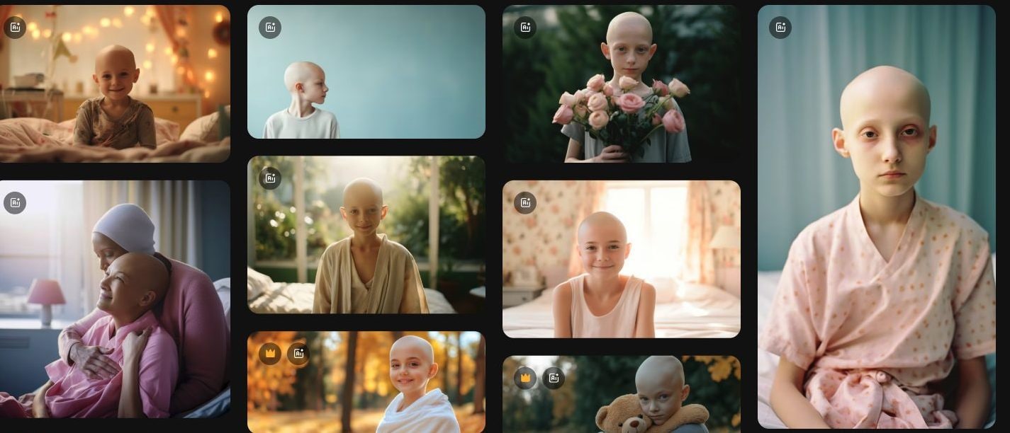 FREEPIK | Immagini di bambini malati di cancro create con l’IA