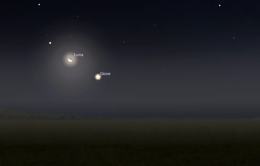 Magnifico bacio della Luna a Giove tra il 13 e il 14 ottobre: a che ora e come vederlo nei cieli d'Italia