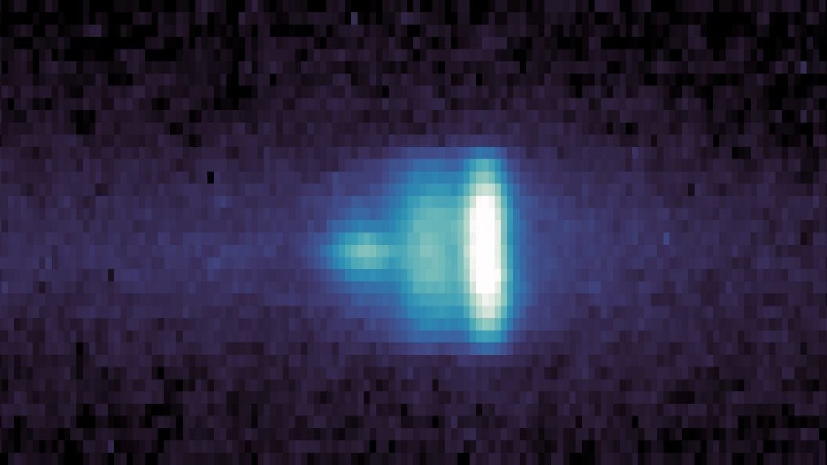La cometa interstellare 3I/ATLAS ripresa dalla sonda MAVEN. Credit: NASA/Goddard/LASP/CU Boulder