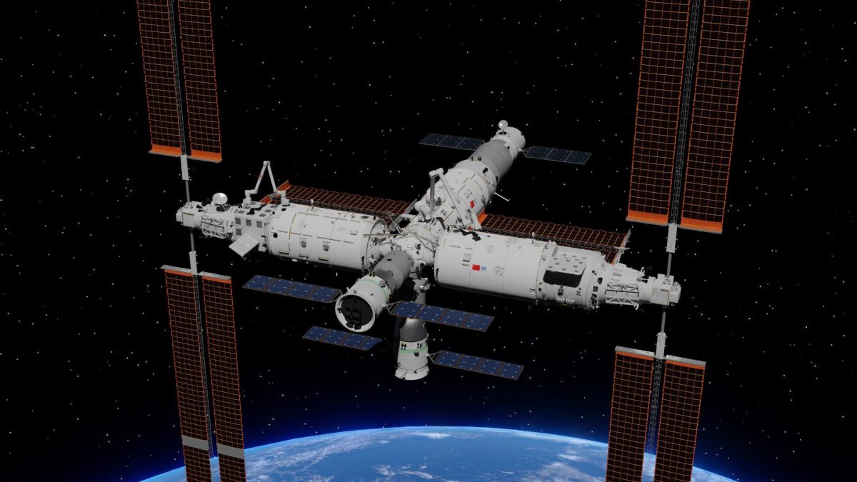 Illustrazione della Stazione spaziale cinese Tiangong / Credit: Wikipedia/Shujianyang
