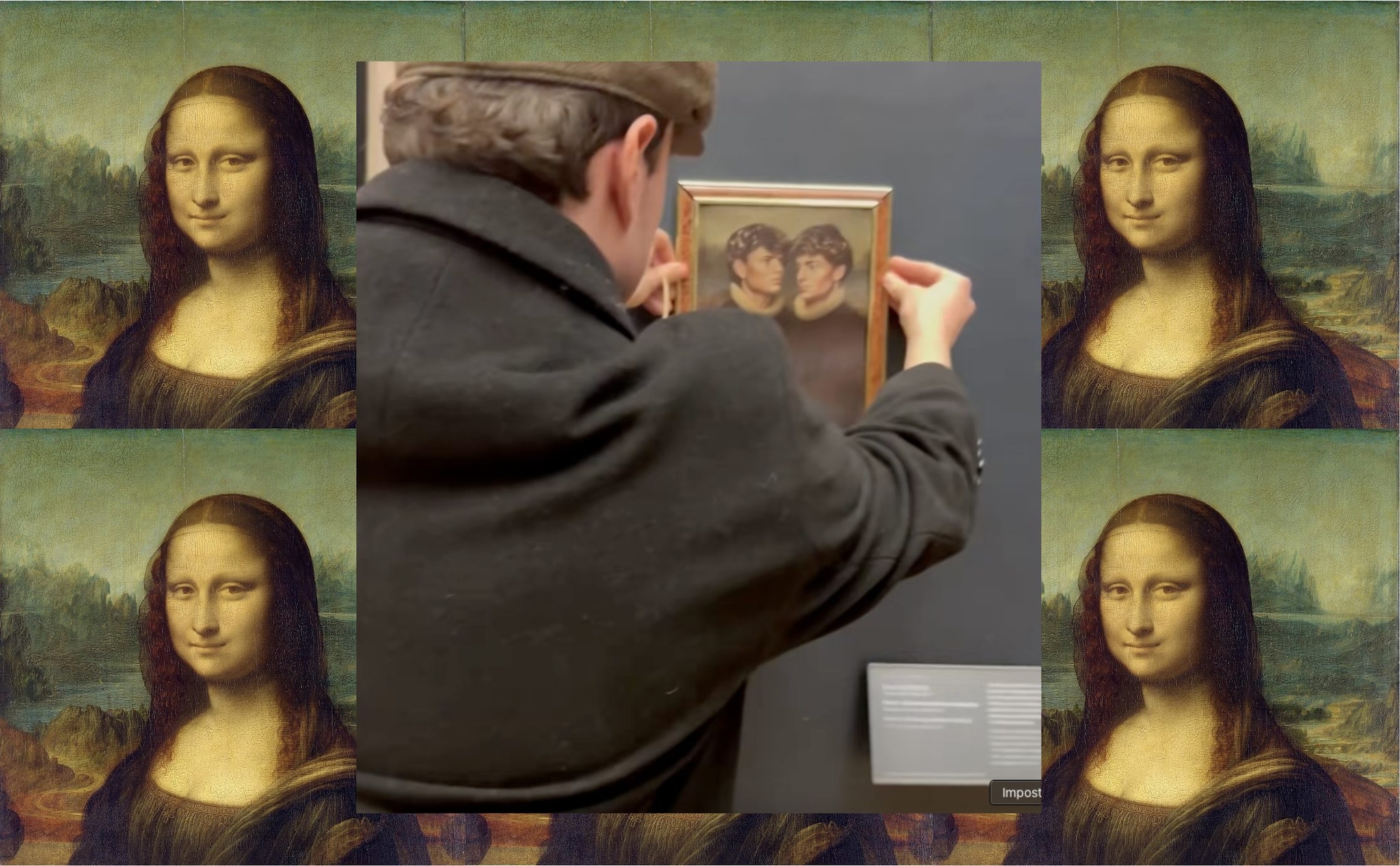 Nuovo caso al Louvre, due ragazzi hanno appeso il loro ritratto accanto alla Gioconda: è un format