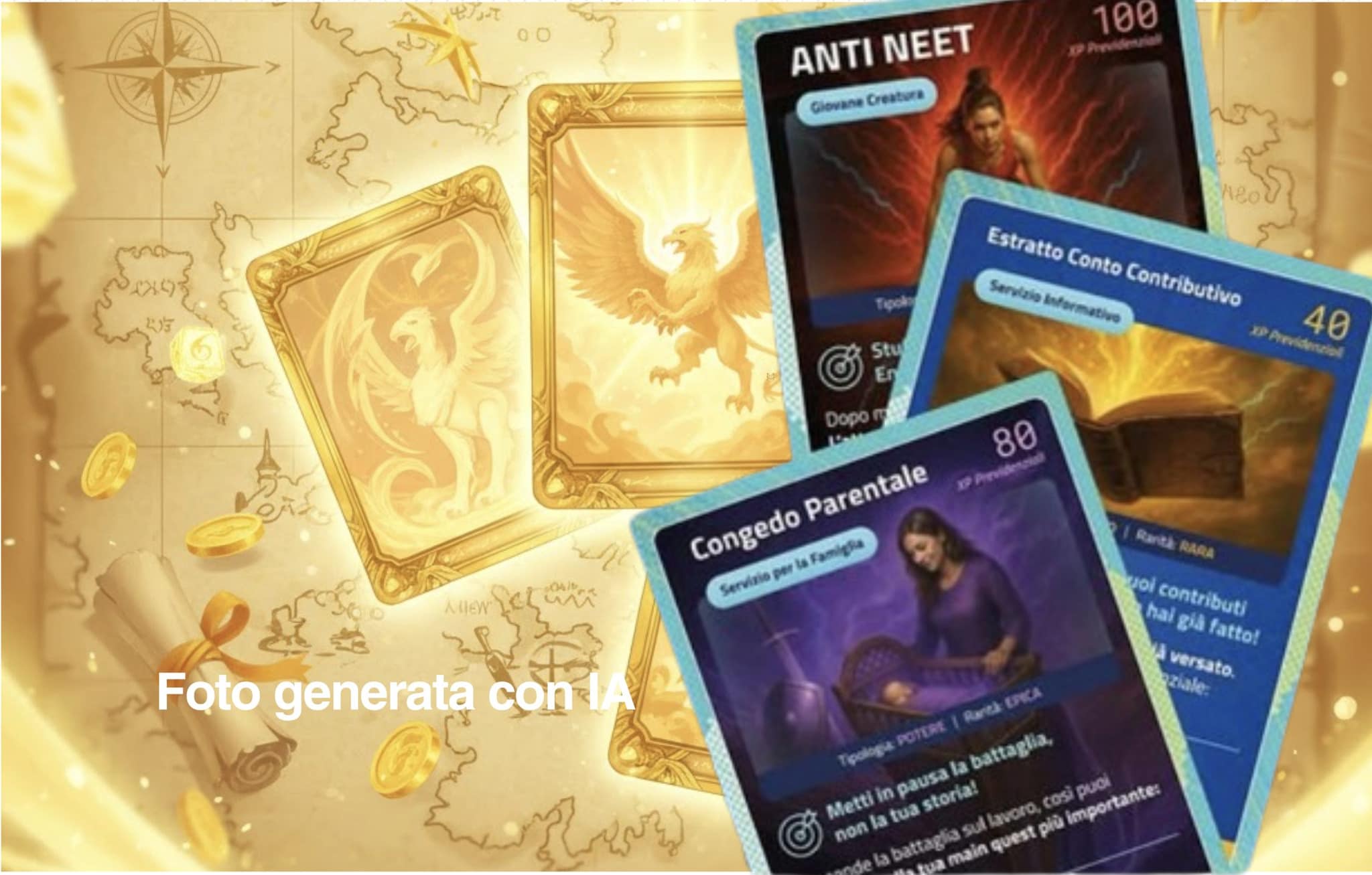 Lo strambo caso delle carte dell'Inps: invece di Pikachu c'è il Congedo Parentale