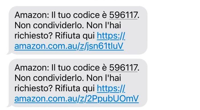 I messaggi truffa inviati fingendo di essere Amazon