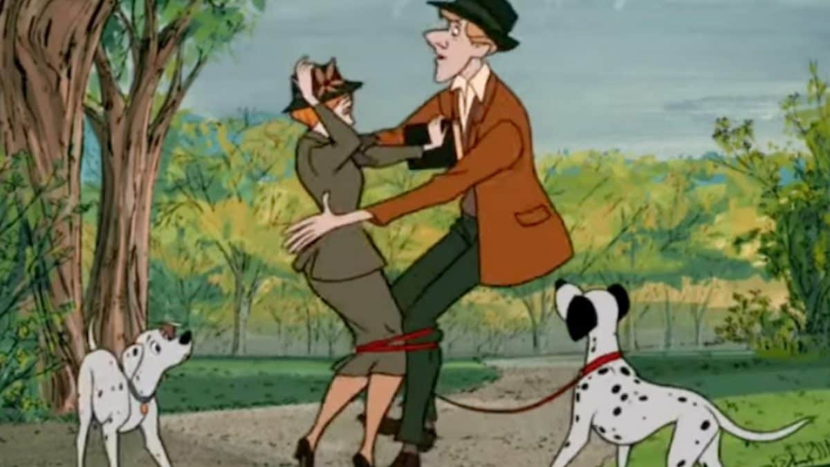 Una scena dal film Disney La carica dei 101