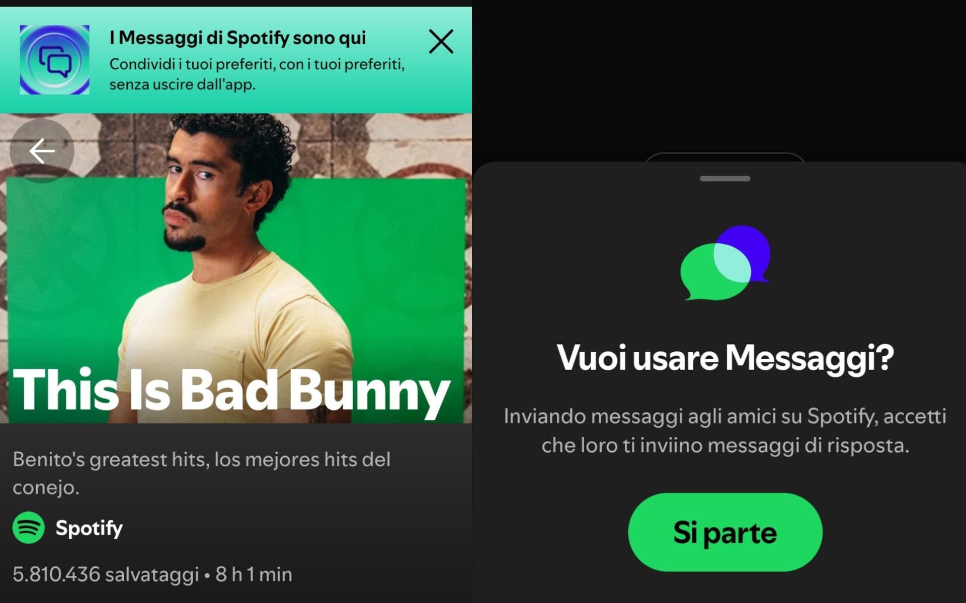 SPOTIFY | La nuova funzione Messaggi