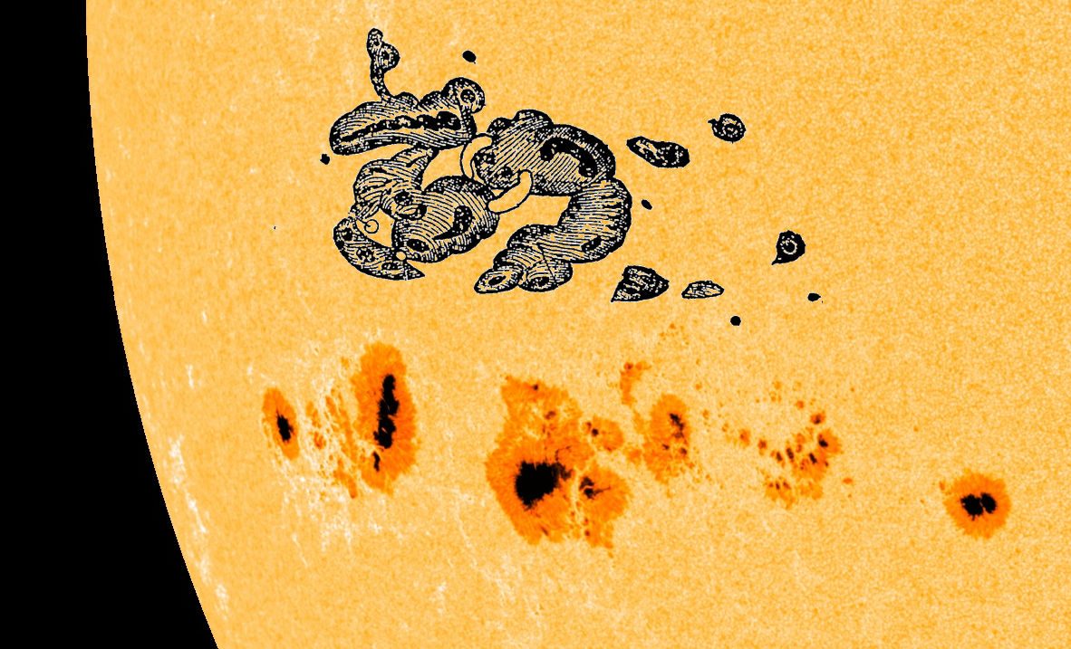 La macchia solare dell'Evento di Carrington a confronto col mostro presente ora sul Sole: "Dimensioni simili"