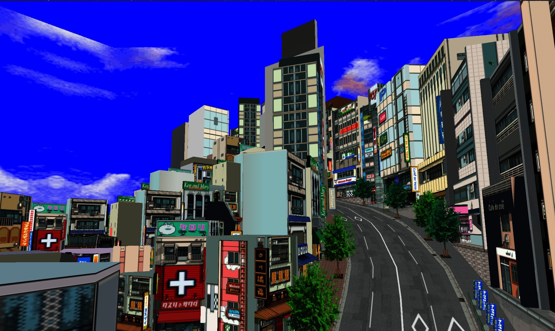 MONDI VIDEOGIOCHI NOCLIP.WEBSITE | Uno screen da Shibuya di Jet Set Radio, gioco del 2003 per Dreamcast.