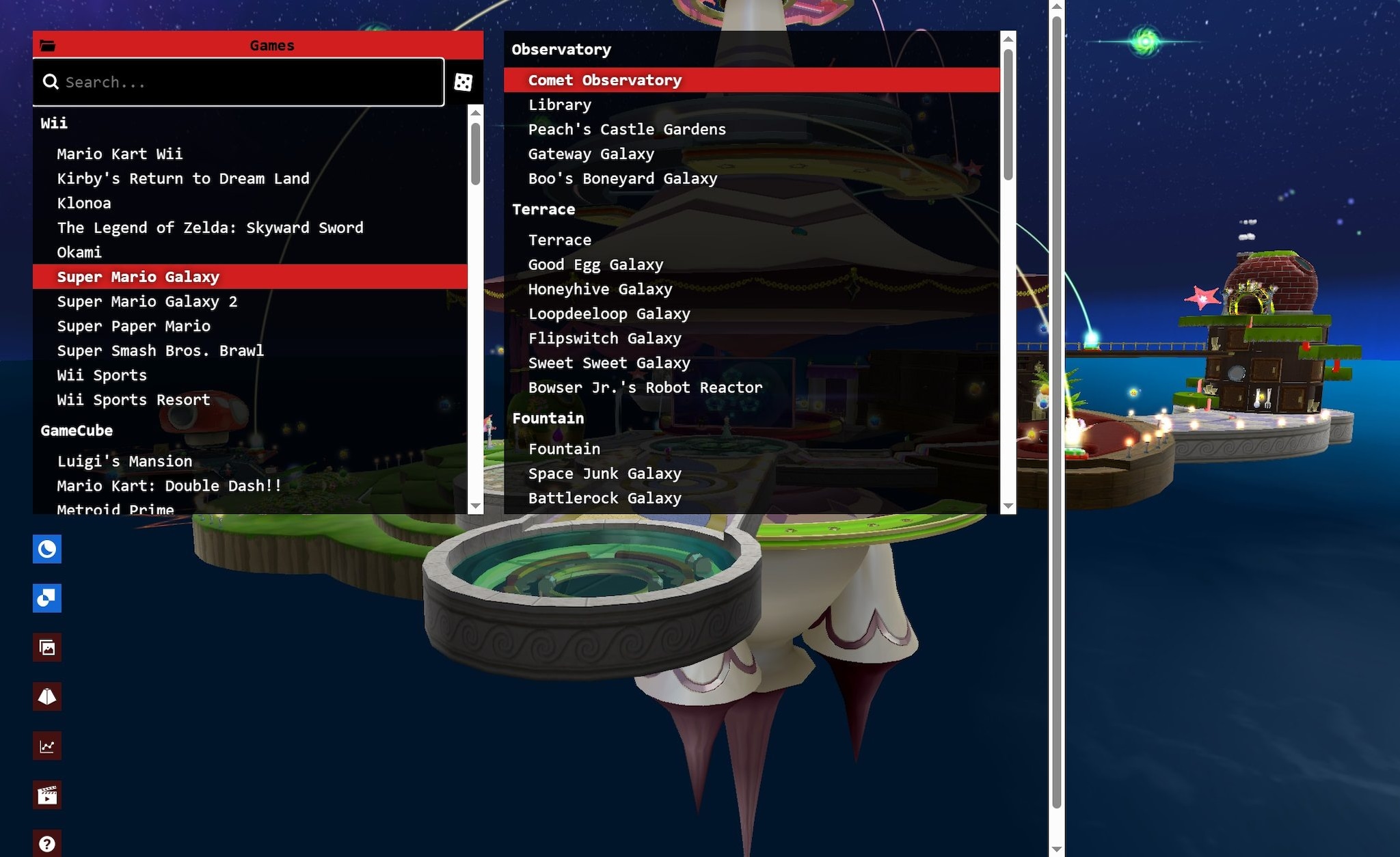 MONDI VIDEOGIOCHI NOCLIP.WEBSITE | Ecco come appare il sito. Qui nel dettaglio abbiamo caricato un livello di Mario Galaxy versione Wii.