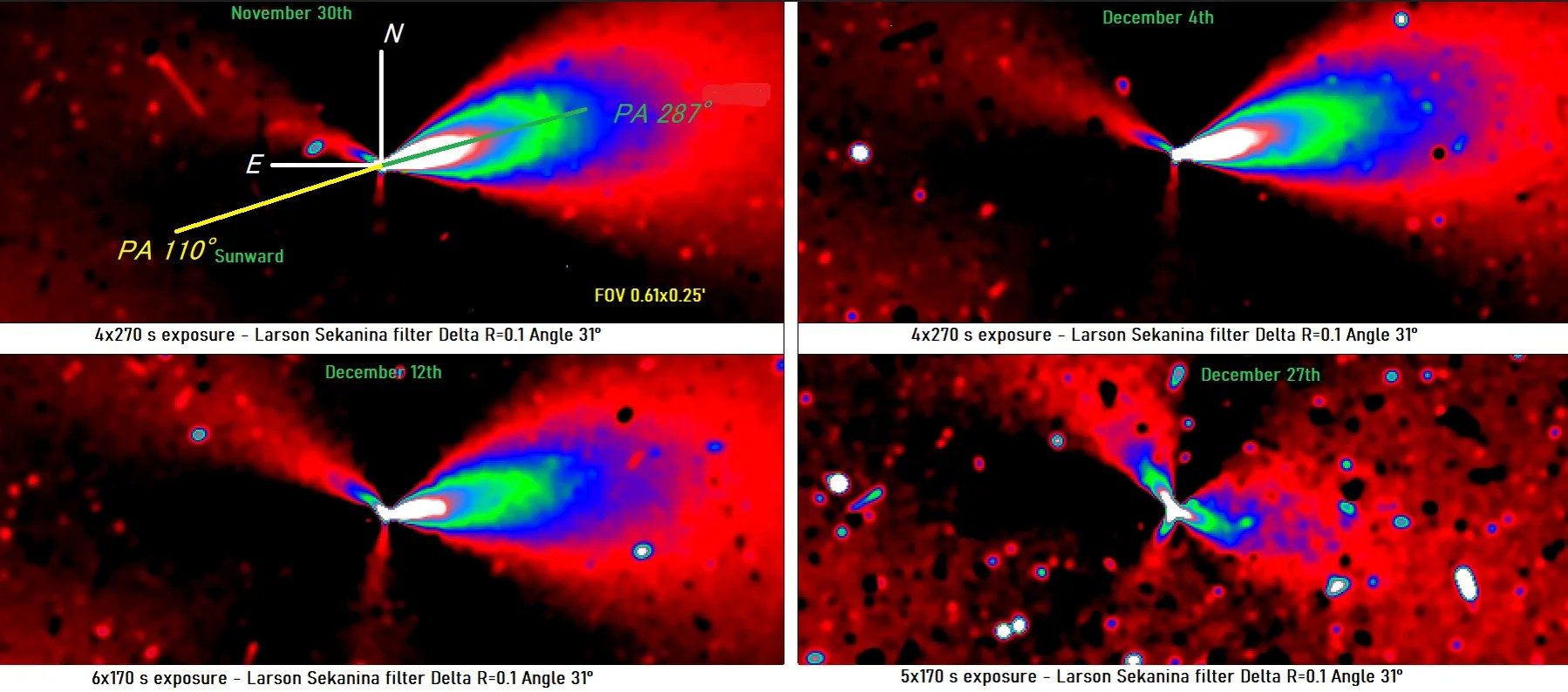 I getti di 3I/ATLAS. Credit: Toni Scarmato / Avi Loeb