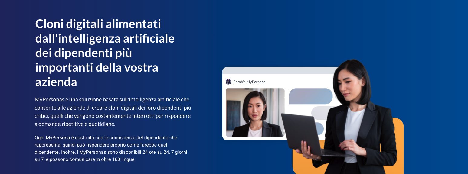 I servizi per creare i cloni dei dipendenti di un’azienda