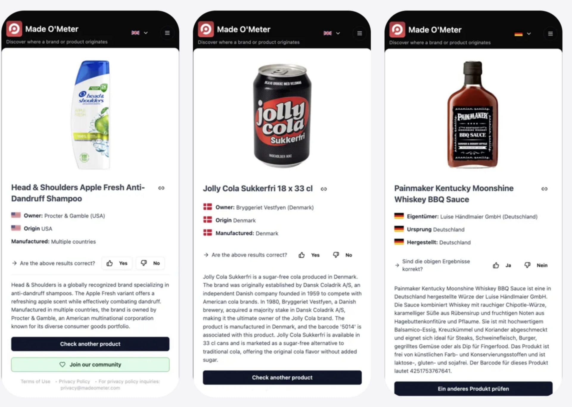 Schermata della presentazione dell’app Made O’Meter su APP Store