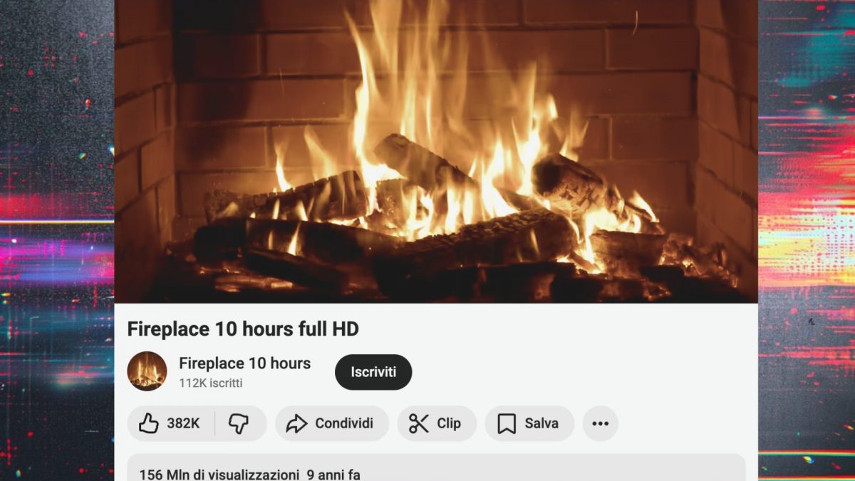 YOUTUBE | Screenshot dal video "Fireplace 10 hours full HD"