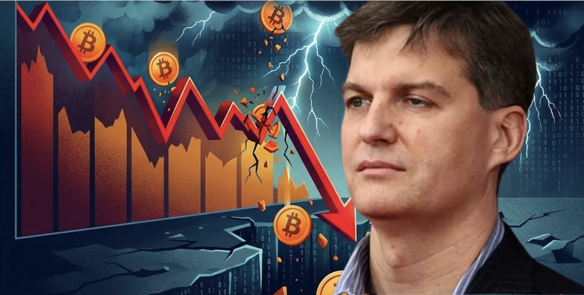 Bitcoin sta crollando, la profezia del genio della finanza Michael Burry: "È uno schema già visto"