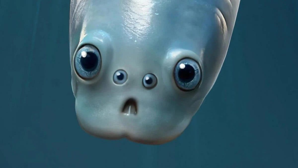 Ricostruzione di Myllokunmingide con quattro occhi. Credit: Xiangtong Lei e Sihang Zhang