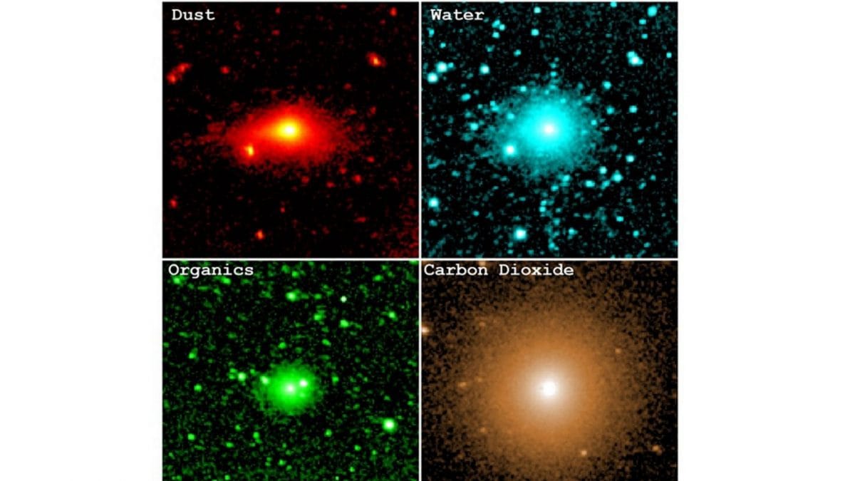 3I/ATLAS ripreso da SPHEREX. Credit: NASA/JPL–Caltech