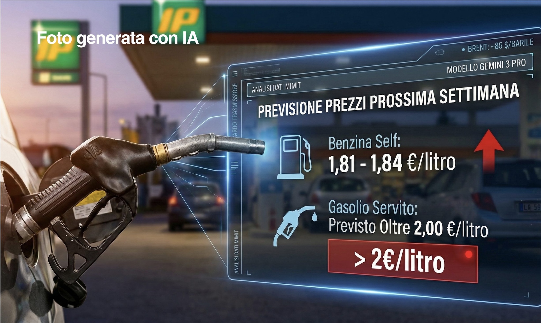 Abbiamo chiesto alle IA come cambieranno i prezzi della benzina: i dati della prossima settimana