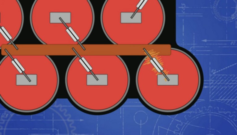 Illustrazione del sistema di batterie progettato da Doel. Credits: YouTube/