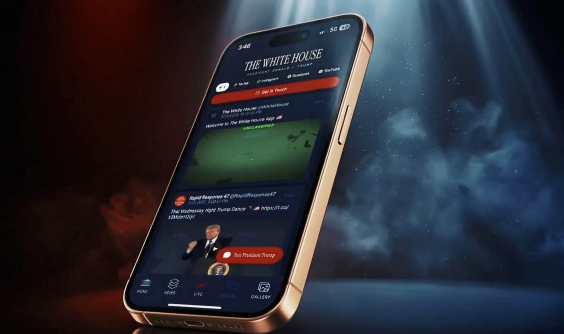 Svelato il mistero dei post pixellati della Casa Bianca: Trump lancia una nuova app per la sua propaganda