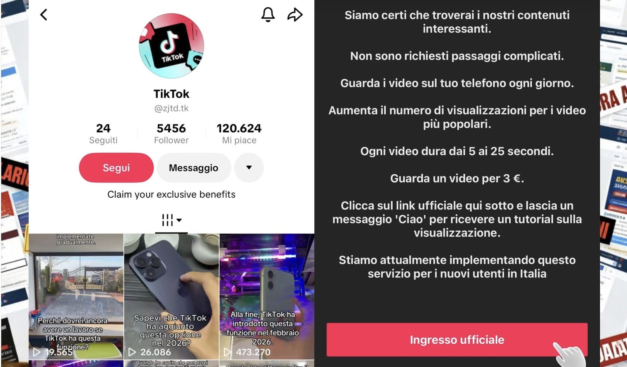 FANPAGE.IT | Le informazioni che compaiono dall’account TikTok che ci ha proposto il video