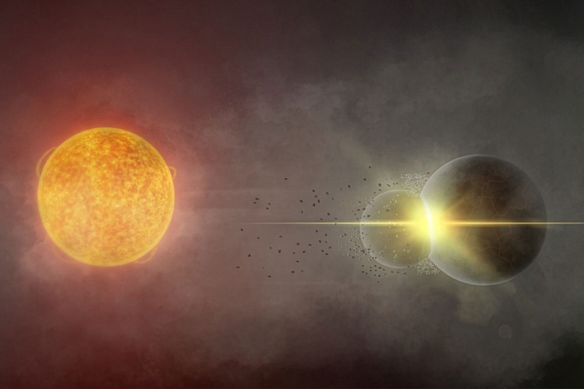 Scontro tra due pianeti a 11.000 anni luce: può spiegare l’origine della Luna