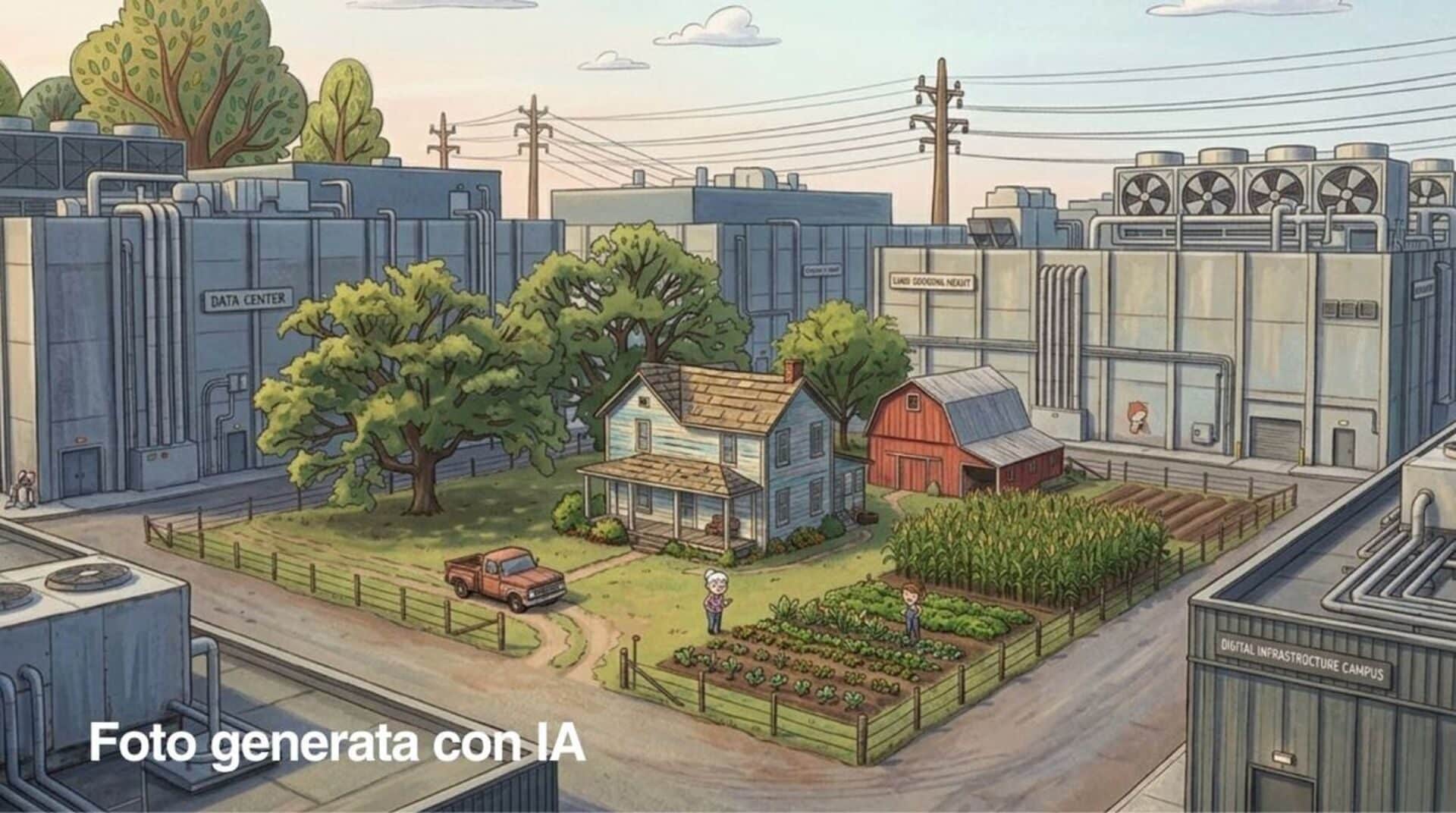 Famiglia rifiuta 26 milioni dollari per salvare la fattoria: "Vogliono costruire un data center, resistiamo"