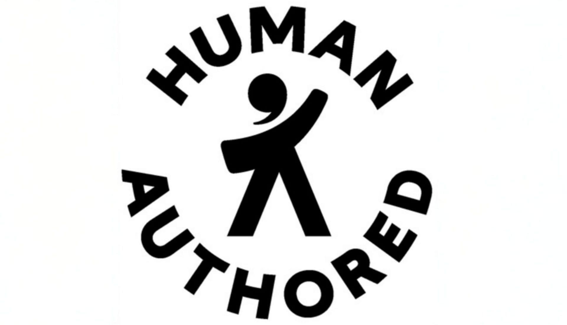 Il logo del certificato "Human Authored"