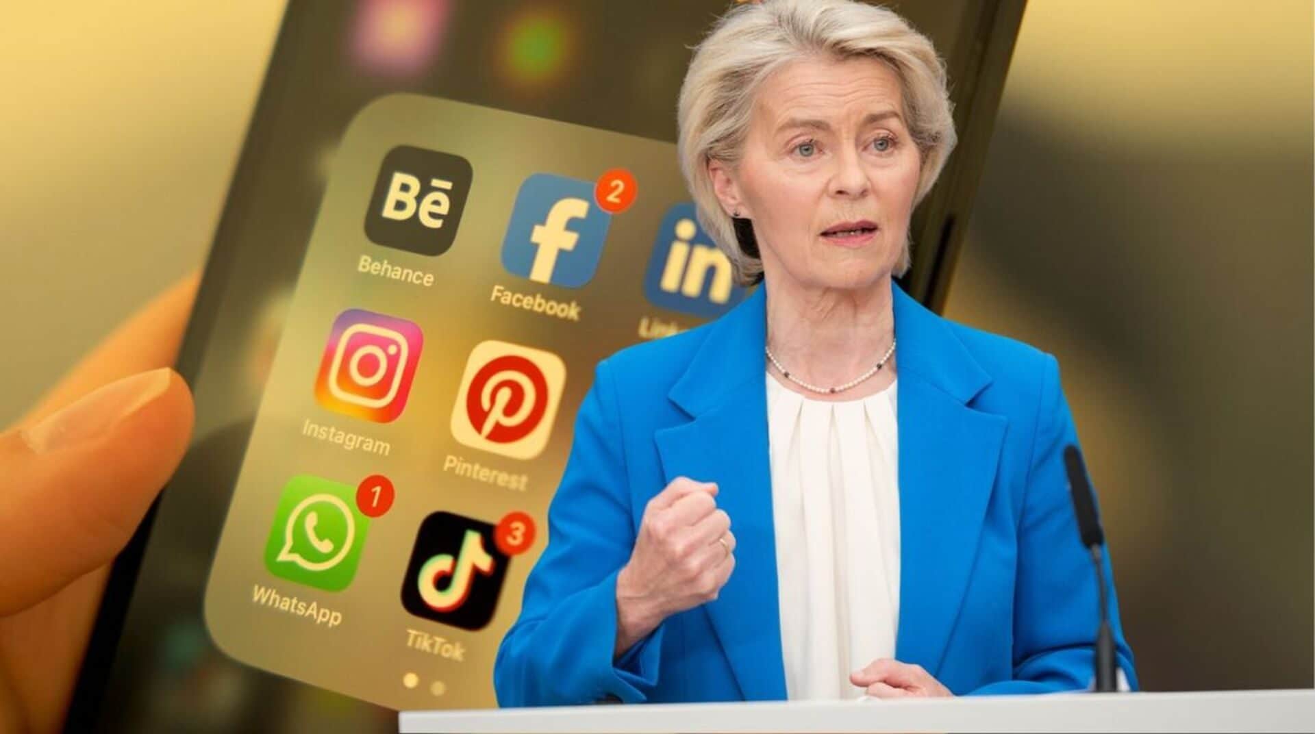 L'UE sta lavorando a un'app per verificare l'età sui social, von der Leyen: "Sarà come per le bevande alcoliche"