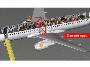 Per evacuare rapidamente un aereo in fiamme i posti degli anziani sono decisivi: lo studio con simulazioni 3D