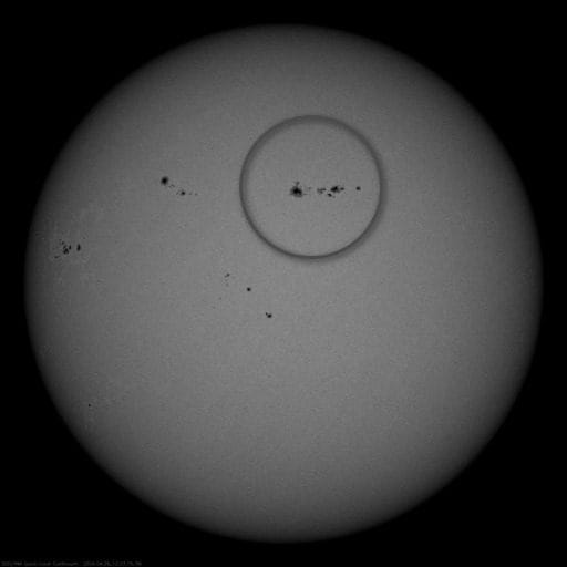 La macchia solare AR4420. Credit: NASA/SDO