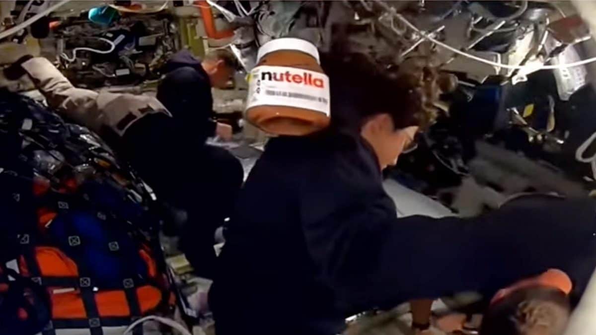 Il barattolo di "Nutella spaziale". Credit: NASA