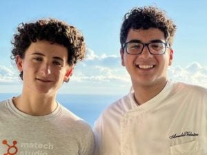 Matteo e Amedeo tra i giovani Alfieri della Repubblica: la loro app crea ricette dalle foto del frigo
