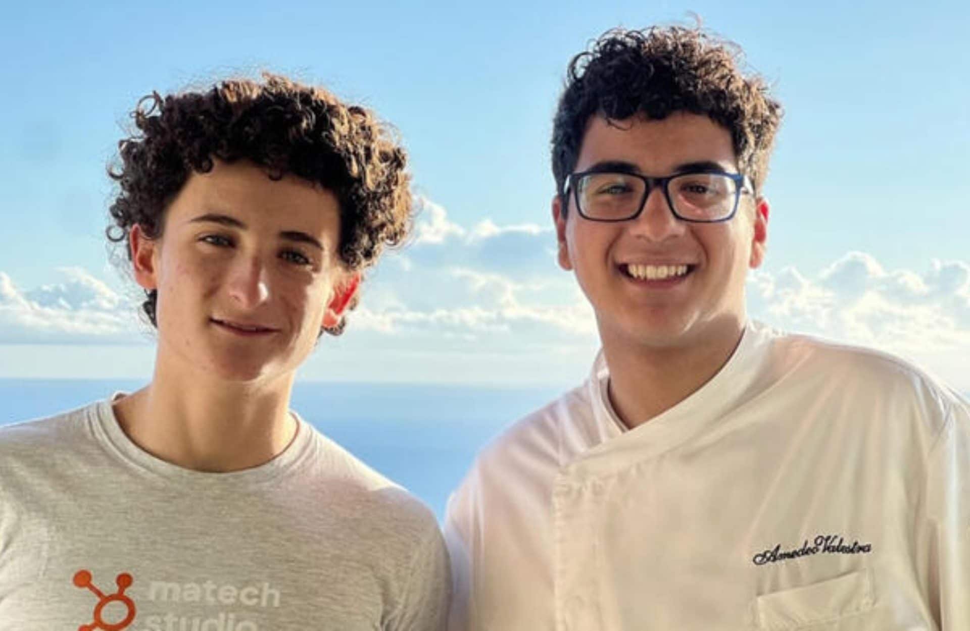 Matteo e Amedeo tra i giovani Alfieri della Repubblica: la loro app crea ricette dalle foto del frigo