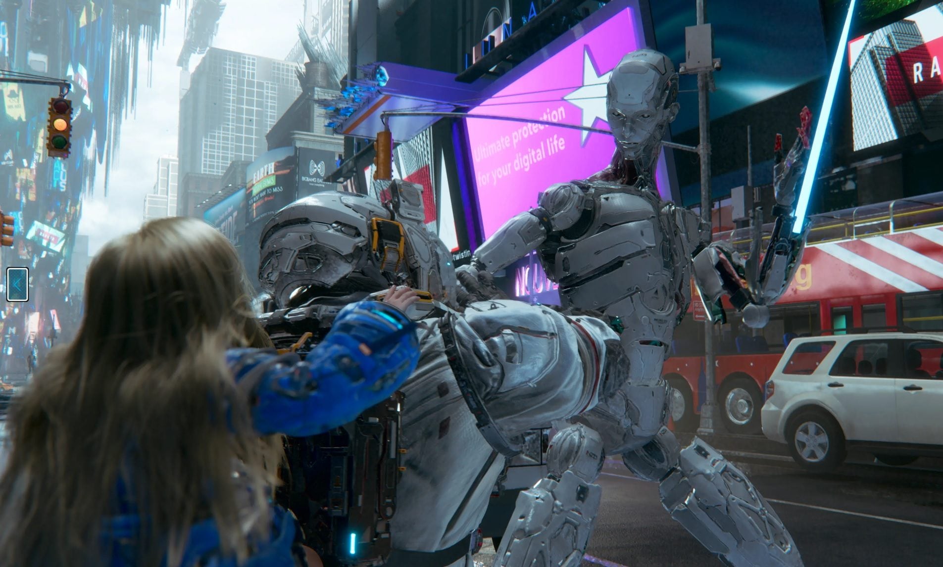 PRAGMATA | L’ambientazione offre scorci vari grazie al pretesto della lunite, un minerale lunare che permette di riprodurre qualsiasi cosa, città come New York comprese.