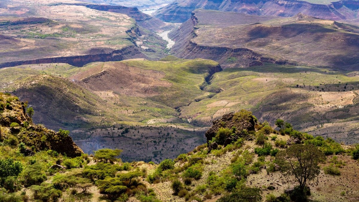 Vista della Rift Valley dell’Africa orientale, parte del sistema di faglie lungo il quale il continente si sta separando.