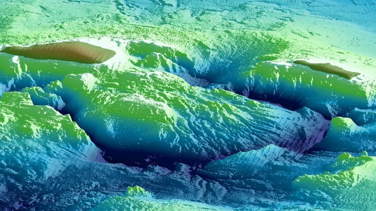 La caldera del supervulcano Kikai, in gran parte sommersa. Credit: SEAMA Nobukazu