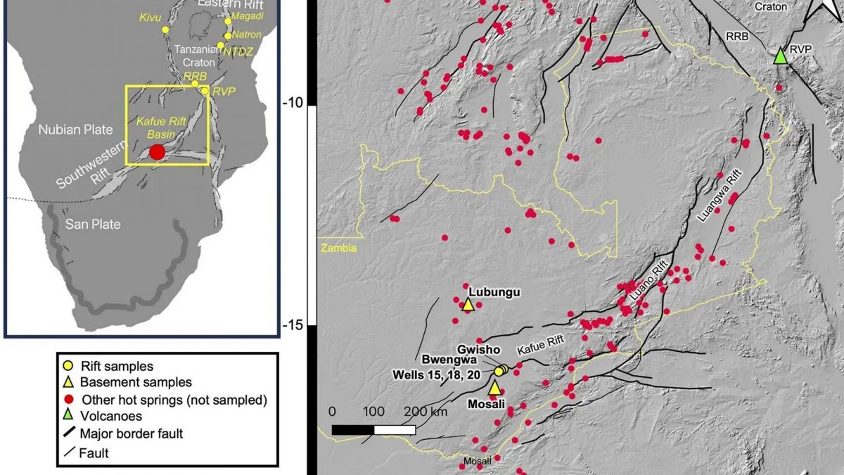 Il Rift di Kafue nello Zambia, dove sono stati trovati indizi che l’Africa si sta spaccando. Credit: Frontiers in Earth Science