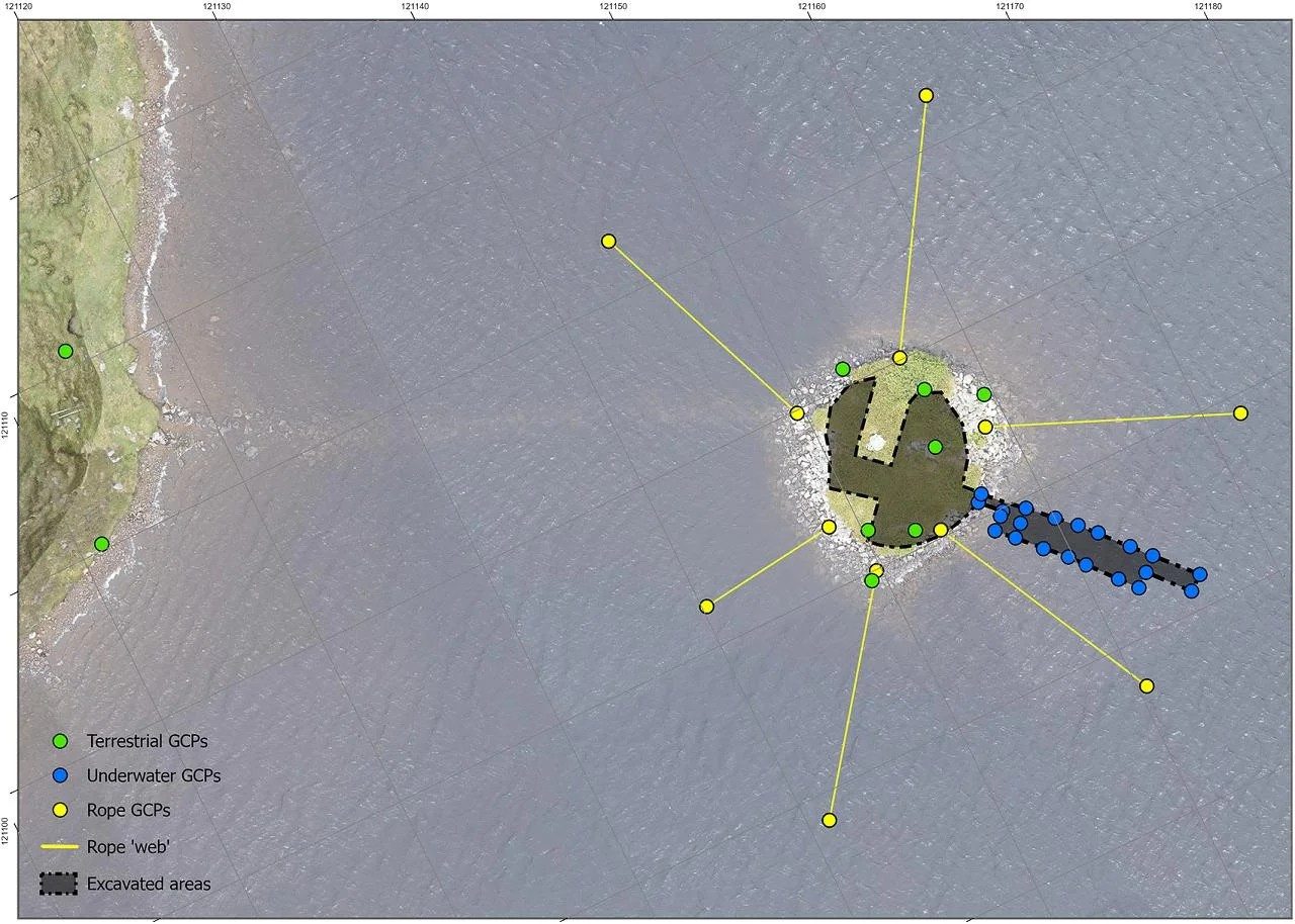 I dettagli del crannog. Credit: Blankshein et al., Advances in Archaeological Practice