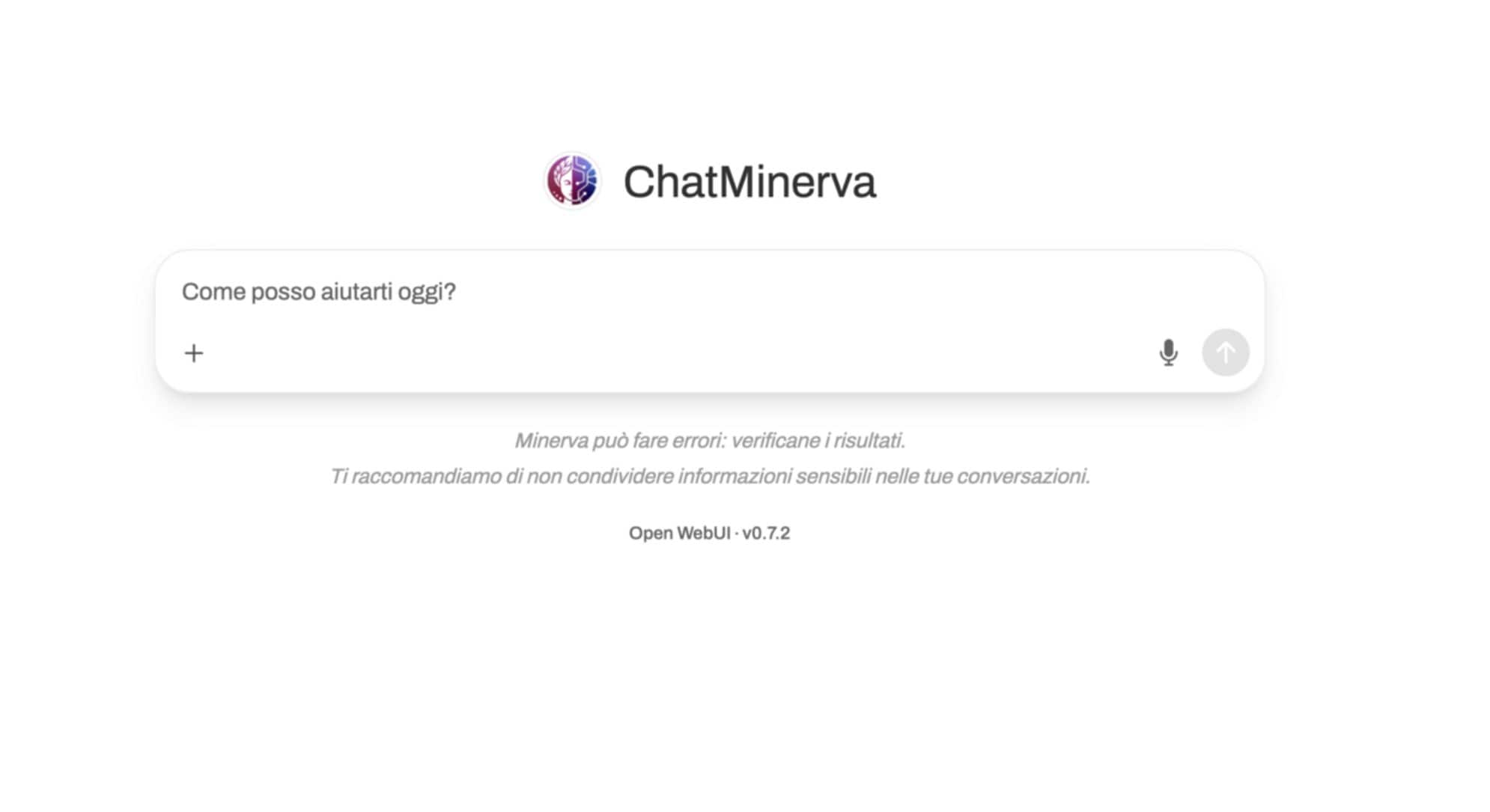 L’interfaccia di ChatMinerva