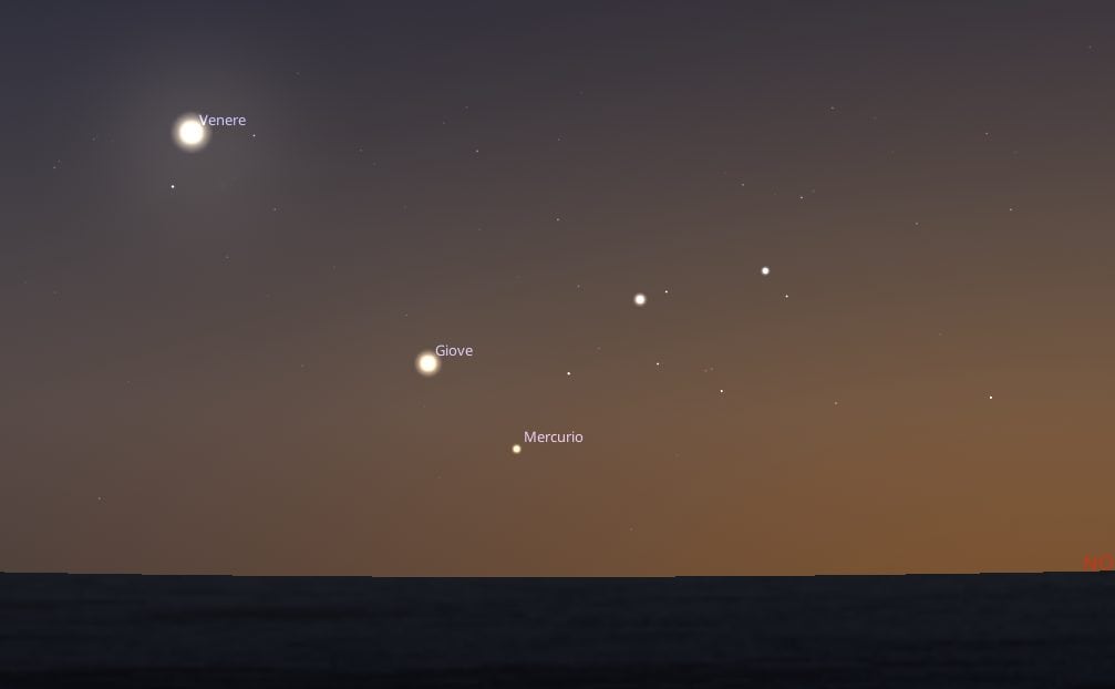 Il "gabbiano astrale". Credit: Stellarium