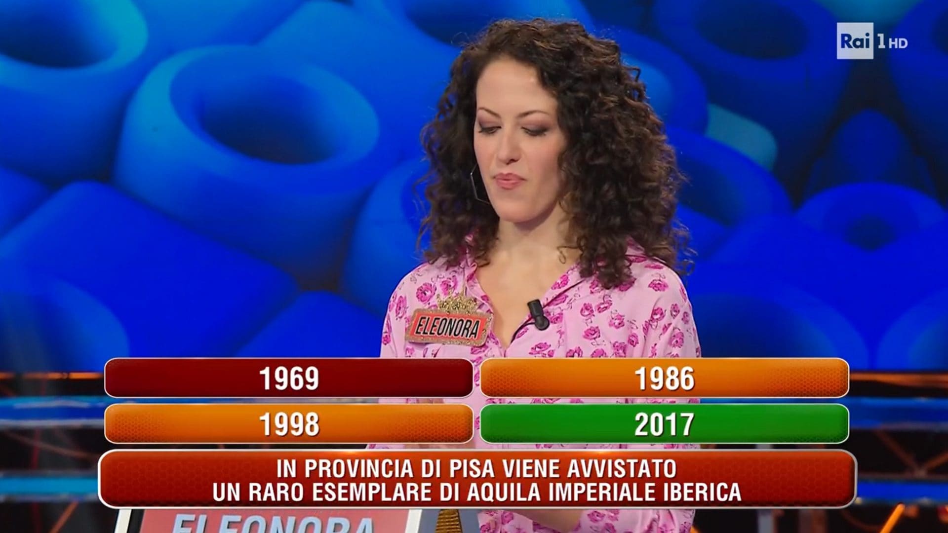 La domanda sbagliata all’Eredità. Credit: Screenshot Raiplay