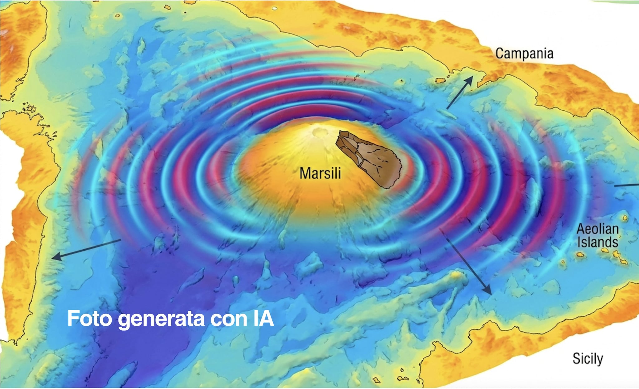 Eruzione del vulcano Marsili, lo studio sugli scenari: nel caso peggiore uno tsunami in 10 minuti
