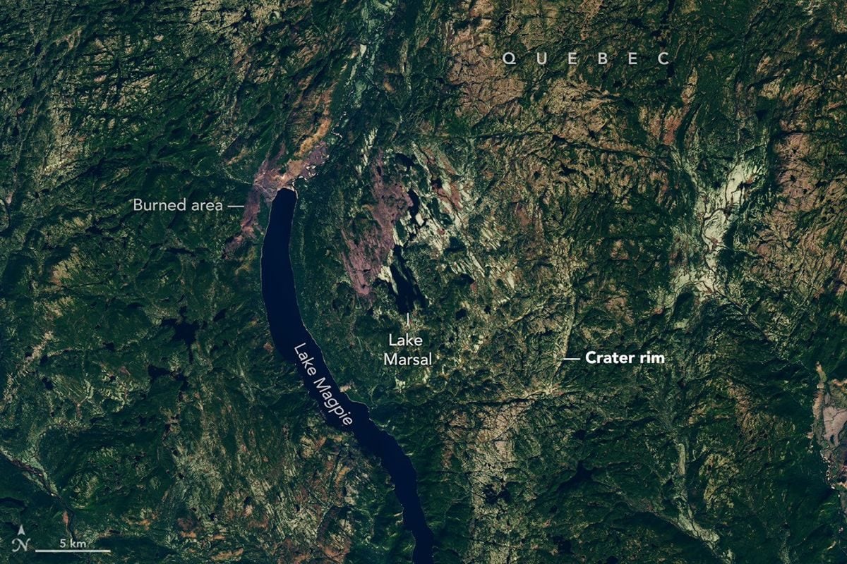 Cerca un campeggio in Quebec, ma scopre un cratere da impatto meteoritico di 390 milioni di anni
