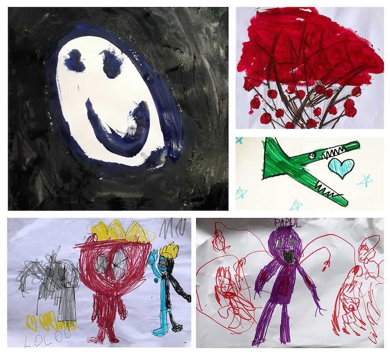 Collage disegni Bambino Gesù di Roma